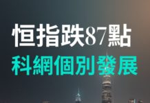 張智威 : 恒指跌87點 科網個別發展