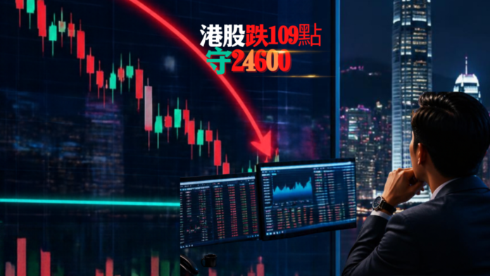 港股跌109點 守24600
